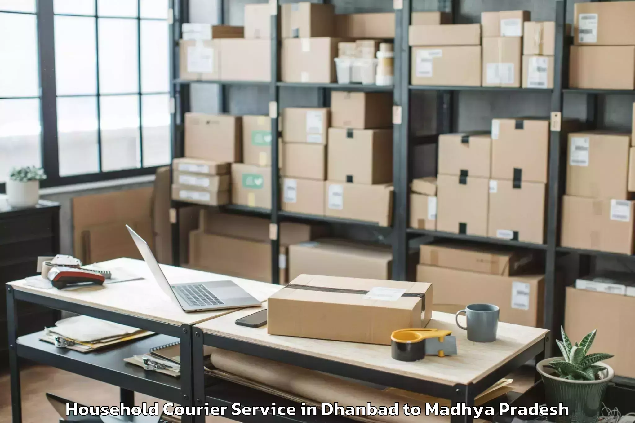 Book Dhanbad to Guna Household Courier